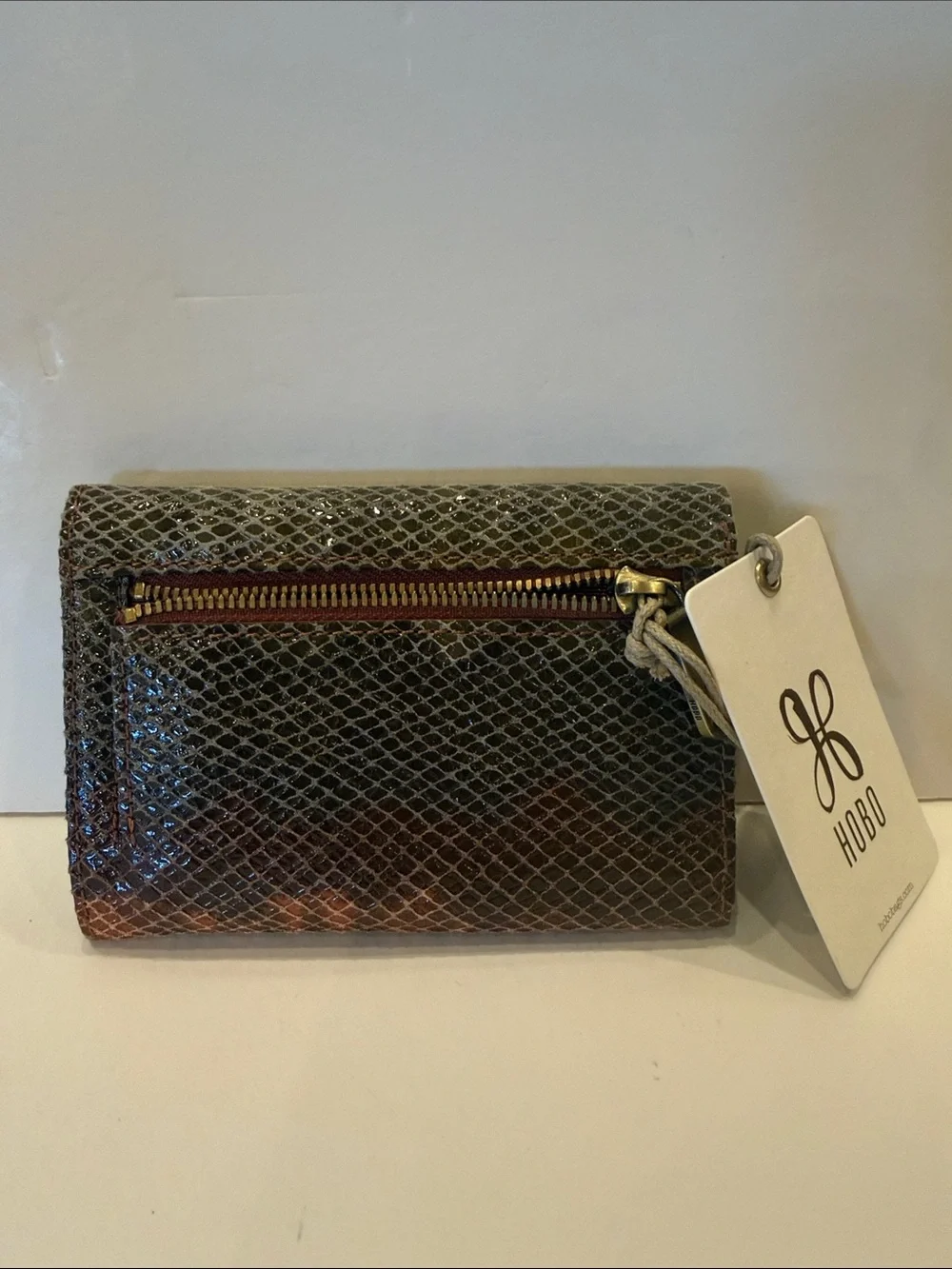 HOBO Ombre Snakeskin Clutch in Black and Brown